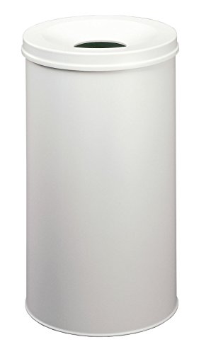 Durable Papierkorb Safe rund, selbstlöschender Deckel, 60 Liter, grau, 330710 von Durable