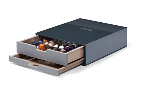 Durable Coffee Point Box S Aufbewahrungsbox (mit 2 Schubladen für Kaffee/Tee, Cateringbox für Kaffeestation/Büroküche) anthrazit, 338358 von Durable