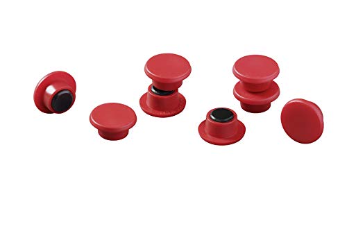 Durable Magnete (15 mm, 75p) 8 Stück rot, für Pinnwand, Kühlschrank & Co., 470103 von Durable