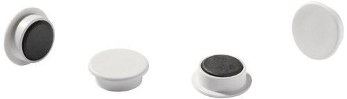 Durable Magnete (32 mm, 720p) 4 Stück weiß, für Pinnwand, Kühlschrank & Co., 470302 von Durable