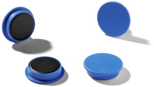 Durable Magnete (32 mm, 720p) 4 Stück blau, für Pinnwand, Kühlschrank & Co., 470306 von Durable