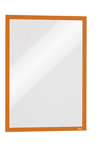 Durable Info-Rahmen Duraframe (A3, selbstklebend mit Magnetverschluss) 6 Stück, orange, 488309 von Durable
