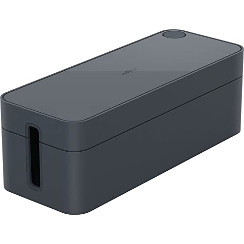 Durable Kabelbox Cavoline Box L (für 5-fach Steckdosenleiste, mit Gummifüßen, 406 x 139 x 156 mm (B x H x T)) graphit, 503037 von Durable