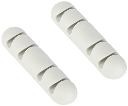 Durable Kabel Clips Cavoline Clip 4 (selbstklebend, für 4 Kabel), 2 Stück, grau, 504010 von Durable