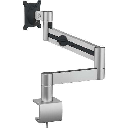 Durable Monitor Halterung mit Tischklemme, flexibler Schwenkarm 360° drehbar, für VESA Bildschirme 21-27", silber, 508323 von Durable