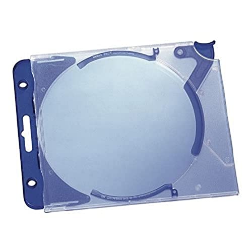Durable CD-Hardbox Quickflip complete für 1 CD, PP, 155x126x27mm, transparent/blau, 5 Stück, 526906 von Durable