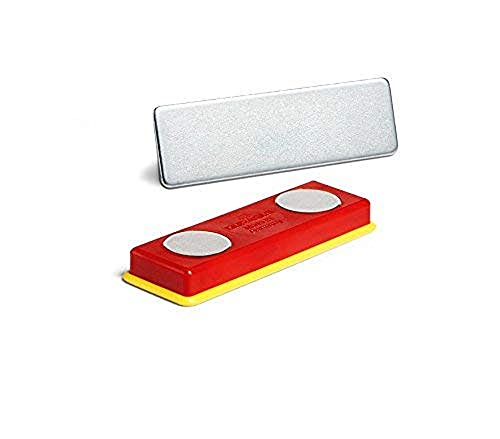 Durable Magnet Set und Metallplättchen, 10 Stück, rot/gelb, 891700 von Durable