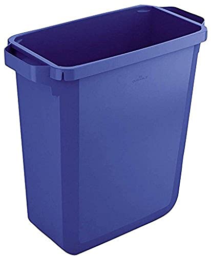 Durable Abfalleimer Durabin 60 Liter, lebensmittelecht, mit Tragegriffen, blau, 1800496040 von Durable