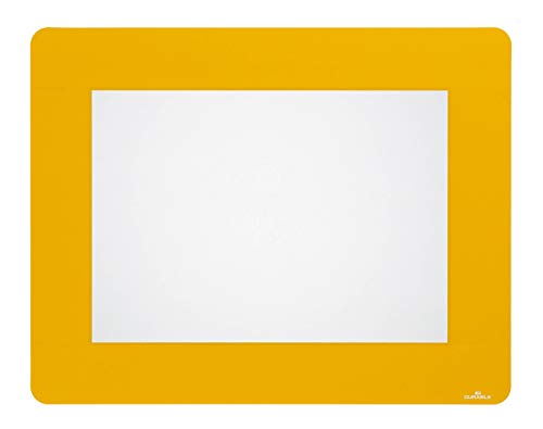 Durable Bodenmarkierungsfenster A4, selbstklebend und wiederablösbar, 10 Stück, gelb, 180804 von Durable