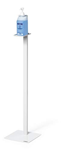 Durable Desinfektionssäule mit Flaschenhalterung, flexible Anpassung an Flaschengrößen bis 1000 ml, weiß, 589702 von Durable