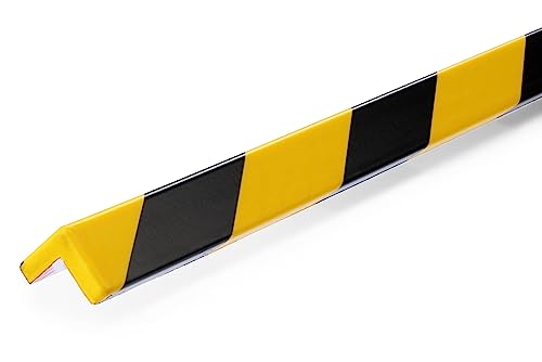 Durable Eckschutzprofil C19, selbstklebend, 1 m, Packung à 5 Stück, gelb/schwarz, 1101130 von Durable