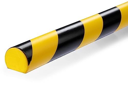 Durable Flächenschutzprofil S32R, selbstklebend, 1 m, Packung à 5 Stück, gelb/schwarz, 1109130 von Durable