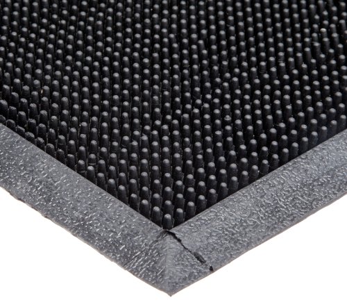 Durable Fußmatte, strapazierfähig, Gummi, Fingerspitze, für den Außenbereich, 24" x 32", Schwarz, 1 von Durable