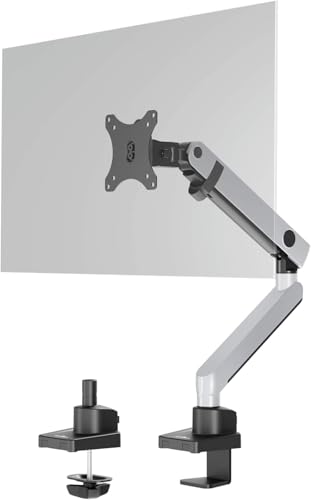 Durable Monitor Halterung Select Plus für 1 Monitor, Schwenkarm 90° drehbar, neigbar, höhenverstellbar, für VESA Bildschirme bis 32" und 8 kg, silber, 509623 von Durable