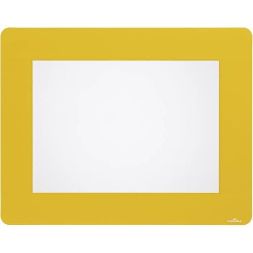 Durable Bodenmarkierungsfenster A4, selbstklebend und wiederablösbar, 10 Stück, gelb, 180804 von Durable