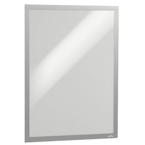 Durable Info-Rahmen Duraframe Poster 50 x 70, selbstklebender Plakatrahmen, UV-beständig, 1 Stück, silber, 505423 von Durable