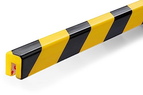 Durable Kantenschutzprofil E8, selbstklebend, 1 m, Packung à 5 Stück, gelb/schwarz, 1127130 ECKIG von Durable