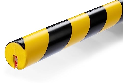 Durable Kantenschutzprofil E8R, selbstklebend, 1 m, Packung à 5 Stück, gelb/schwarz, 1126130 RUND von Durable