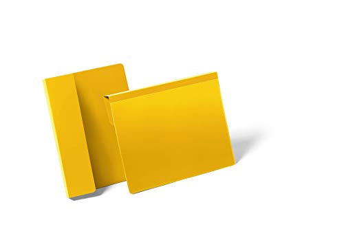 Durable Kennzeichnungstasche mit Falz, für Dokumente in A5 quer, Packung à 50 Stück, Gelb, 172204 Durable Kennzeichnungstasche mit Falz, für Dokumente in A5 quer, Packung à 50 Stück, Gelb, 172204 von Durable