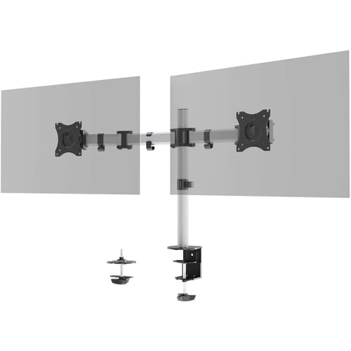 Durable Monitor Halterung Select für 2 Monitore, 360° drehbar, schwenkbar, höhenverstellbar, für VESA Bildschirme bis 27" und 8 kg, silber, 509523 Durable Monitor Halterung Select für 2 Monitore, 360° drehbar, schwenkbar, höhenverstellbar, für VESA Bildschirme bis 27" und 8 kg, silber, 509523 von Durable