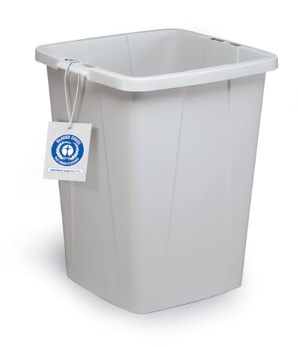 Durable Mülleimer Durabin Eco 90 Liter, Blauer Engel zertifiziert, mit Tragegriffen, grau, 6 Stück, 1800505050 von Durable