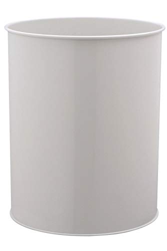 Durable Papierkorb Metall rund, 15 Liter, grau, 330110 von Durable