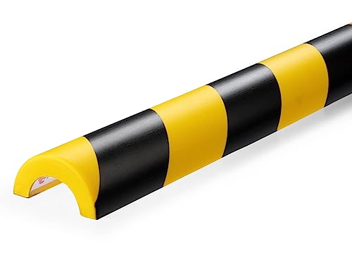 Durable Rohrschutzprofil P30, selbstklebend, 1 m, Packung à 5 Stück, gelb/schwarz, 1115130 von Durable