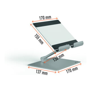 DURABLE Tablet Ständer RISE 894023 silber DURABLE Tablet Ständer RISE 894023 silber von Durable