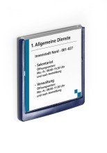 Durable Trschild CLICK SIGN, Rahmen dunkelblau, 149 x 148,5 mm, transparent von Durable
