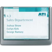 Tür-/Infoschild B149xH105,5mm Sichtfenster Acrylglas Rückenteil abs graphit von Durable