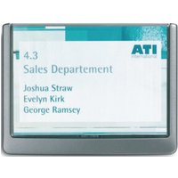 Durable Tür-/Infoschild B149xH105,5mm Sichtfenster Plexiglas Rückenteil ABS graphit von Durable