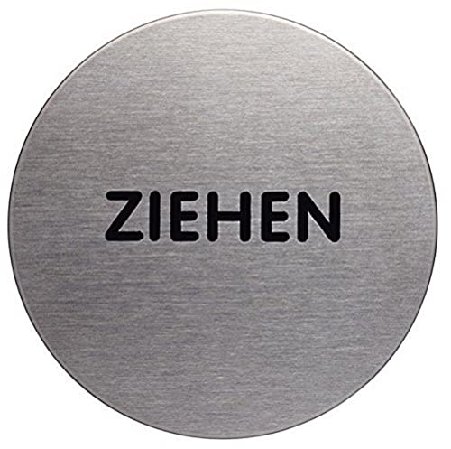 Durable Türschild Picto rund (Ziehen, 65 mm) metallic silber, 490161 von Durable