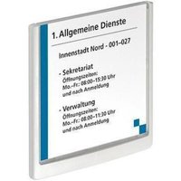 Türschild click sign 149 x 148,5 mm (b x h) Beschriftungsschild auswechselbar Acrylglas transparent weiß von Durable