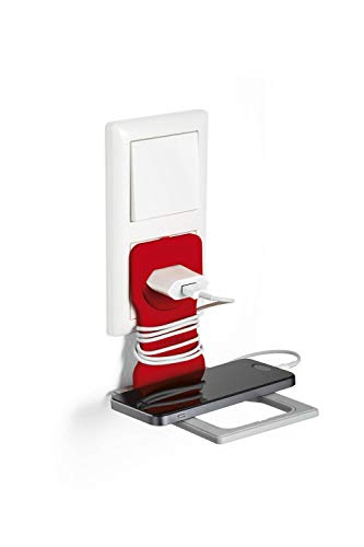 Durable Varicolor Handy Ladehalter für die Steckdose, rutschfest & zusammenklappbar, rot, 773503 von Durable