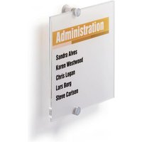 Durable - gebraucht] Türschild Namensschild Türschoner 482419 B210 Mm x H210 Mm Transparent B-Ware von Durable