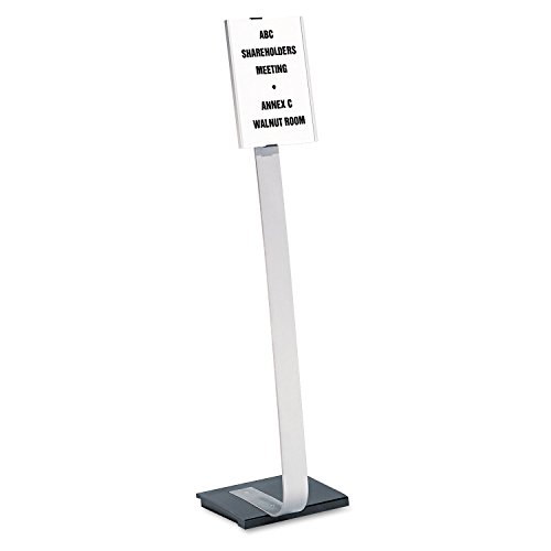 Info Sign Duo Floor Stand, Letter-Size Inserts, 15 x 44-1/2, Clear von Durable