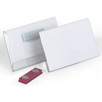 Namensschild 90 x 54 mm (b x h) Magnet transparent 25 St./Pack. von Durable