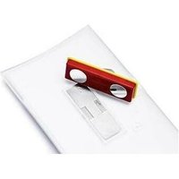 Namensschild click fold 90 x 54 mm (b x h) Magnet transparent 10 St./Pack. von Durable