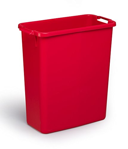 Stabiler Durabin rechteckiger Abfalleimer, 60 Liter rot von Durable
