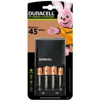 Duracell - CEF27 Schnell-Ladegerät Hi-Speed (45 Min.) Charger inklusive 2 AA-Akkus & 2 AAA-Akkus von Duracell