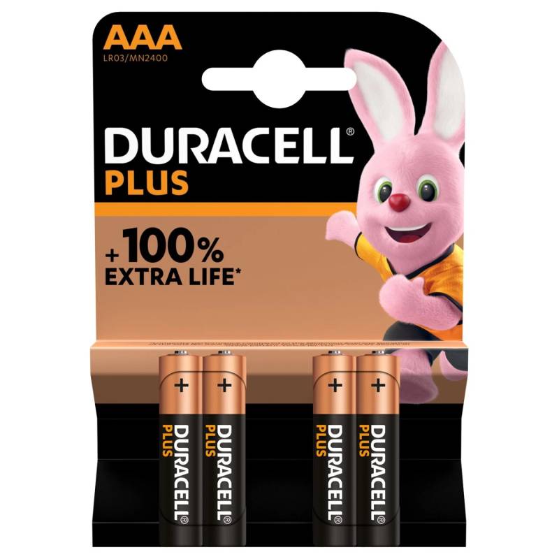 Duracell Alkaline Batterien AAA 1,5V MN2400/LR03 4er Pack von Duracell