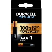 Duracell Optimum Micro (AAA)-Batterie Alkali-Mangan 1.5V 4St. von Duracell