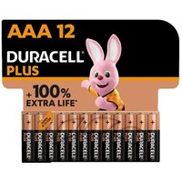 Duracell - Plus aaa Batterien (12er-Pack) - Alkaline 1,5 v - Bis zu 100 % extra lange Lebensdauer - Zuverlässigkeit für Alltagsgeräte von Duracell