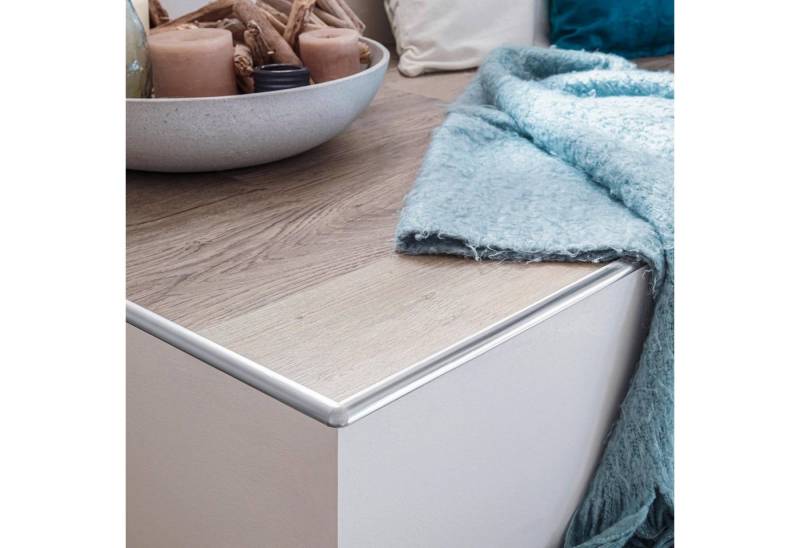 Dural GmbH Profil 1 Stück Außenecke DURAL Durondell DRE 100-SF-Y gebürstet H=10 mm, gebürstet (Feinschliff), silber, für Viertelkreisprofil, Eckstück von Dural GmbH