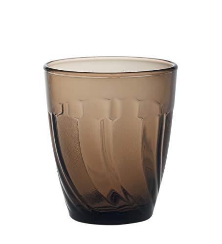 Duralex 1008CR06A0111 Beau Rivage Trinkglas, Wasserglas, Saftglas, 250ml, Glas, braun, 6 Stück von Duralex