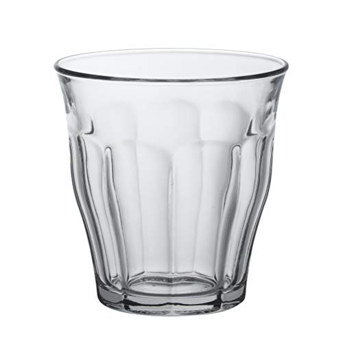 Duralex 1026AC04A0111 Picardie Quatre Trinkglas, Wasserglas, Saftglas, 220ml, Glas, transparent, 4 Stück von Duralex