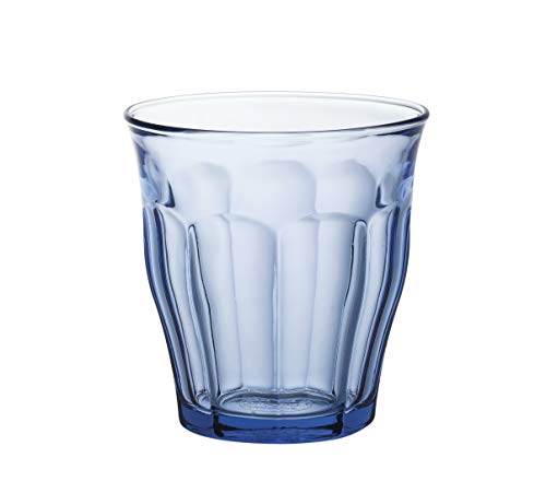 Duralex 1026BB06C0111 Picardie Marine Trinkglas, Wasserglas, Saftglas, 220ml, Glas, blau, 6 Stück von Duralex