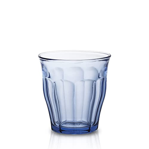 DURALEX Picardie Trinkglas, 25 cl, Marineblau, Glas, durchsichtig, 6 Stück (1er Pack), 6 von Duralex