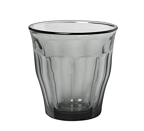 Duralex 1027HC04A0111 Picardie Panaché Trinkglas, Wasserglas, Saftglas, 250ml, Glas, grau, 4 Stück von Duralex