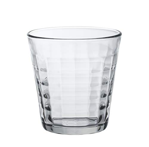 Duralex 1033AB06C0111 Prisme Trinkglas, Wasserglas, Saftglas, 275ml, Glas, transparent, 6 Stück von Duralex